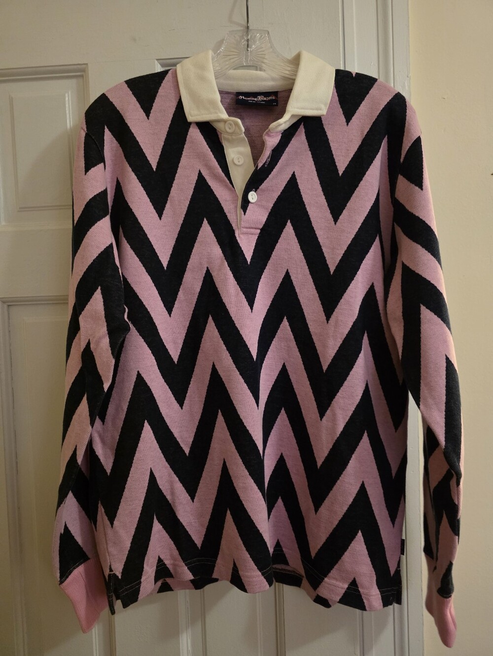 Zig Zag Rugby Shirt  - Pink Purple